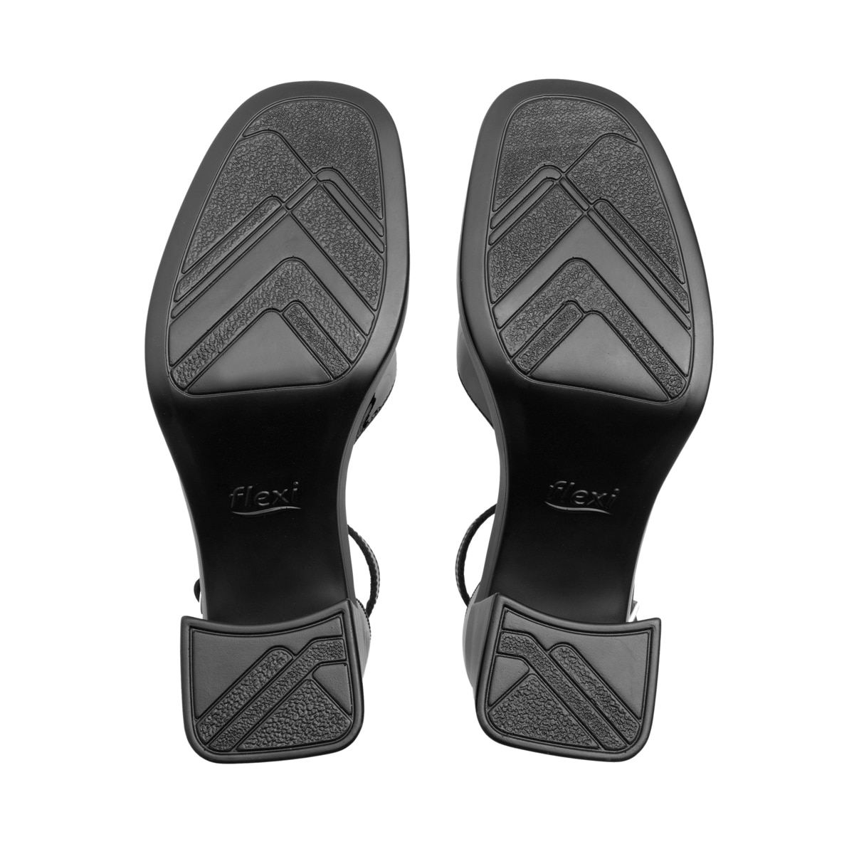Sandalia De Tacón Flexi para Mujer con Suela Flexible Estilo 127602 Negro
