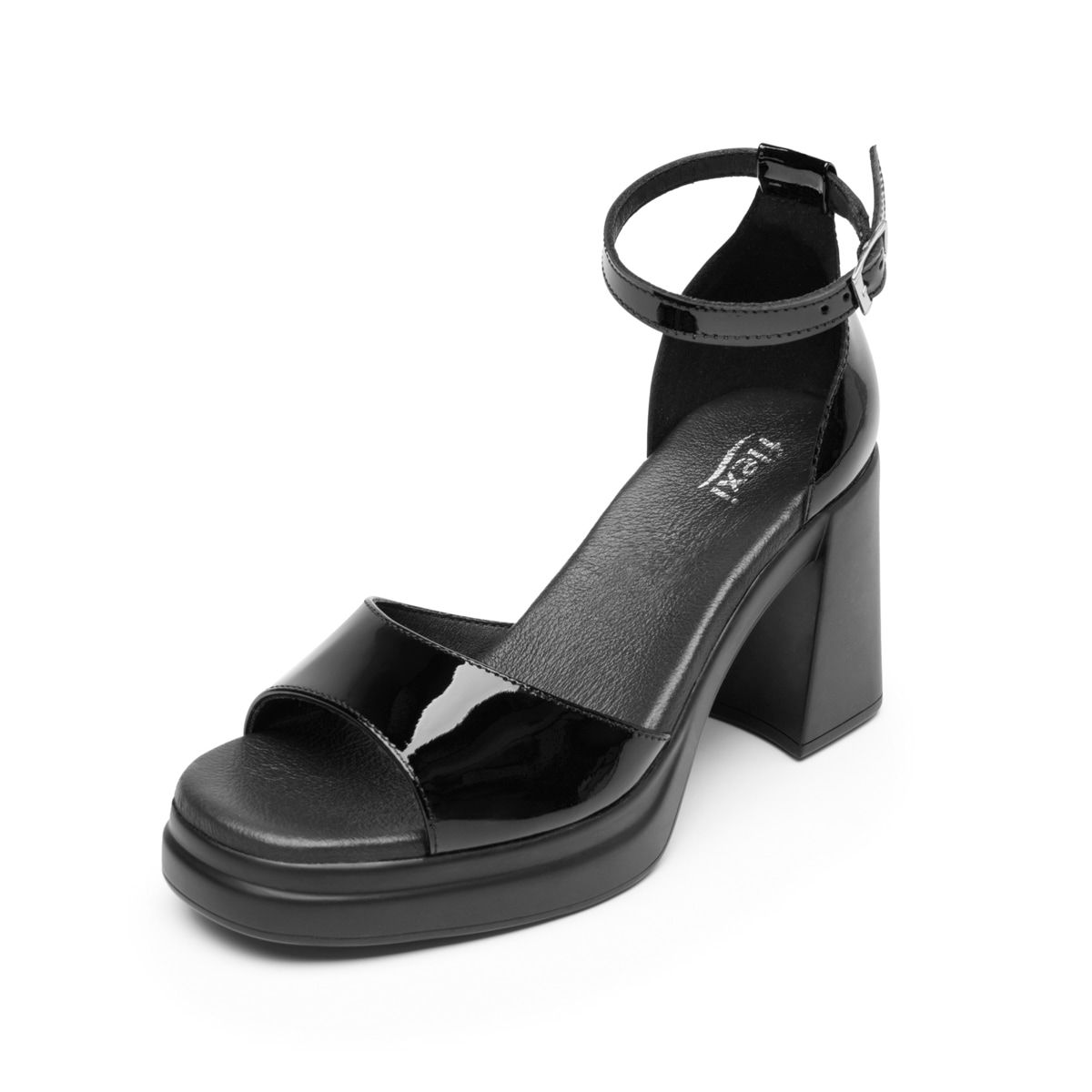 Sandalia De Tacón Flexi para Mujer con Suela Flexible Estilo 127602 Negro