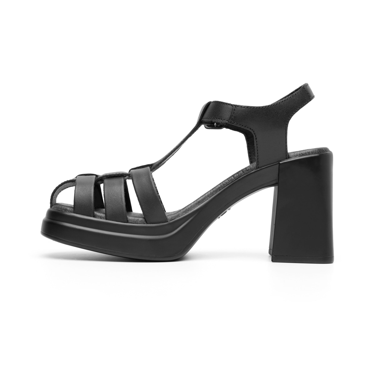 Sandalia De Tacón Flexi para Mujer con Suela Flexible Estilo 127604 Negro