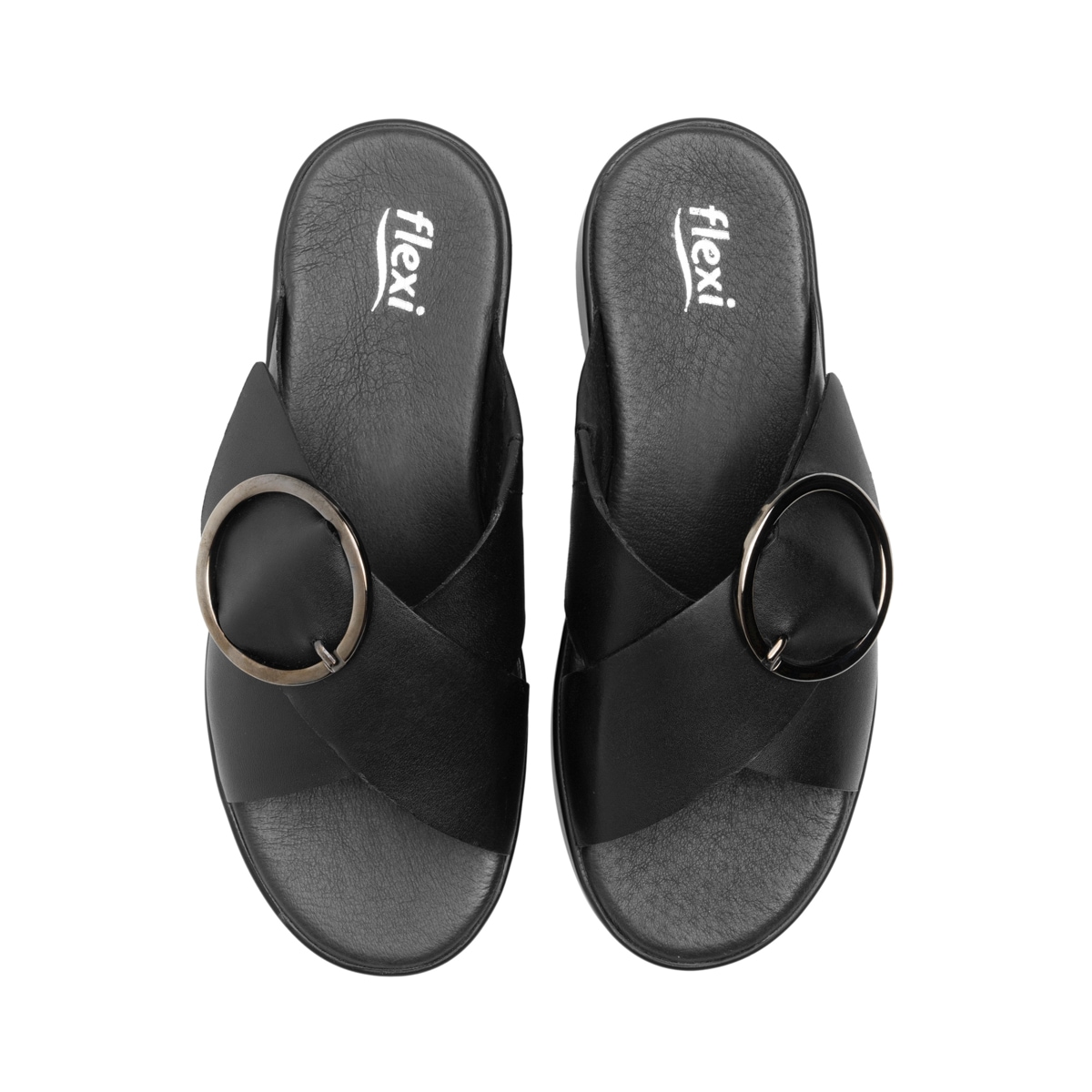 Sandalia Plataforma Flexi para Mujer con Suela Flexible Estilo 127901 Negro