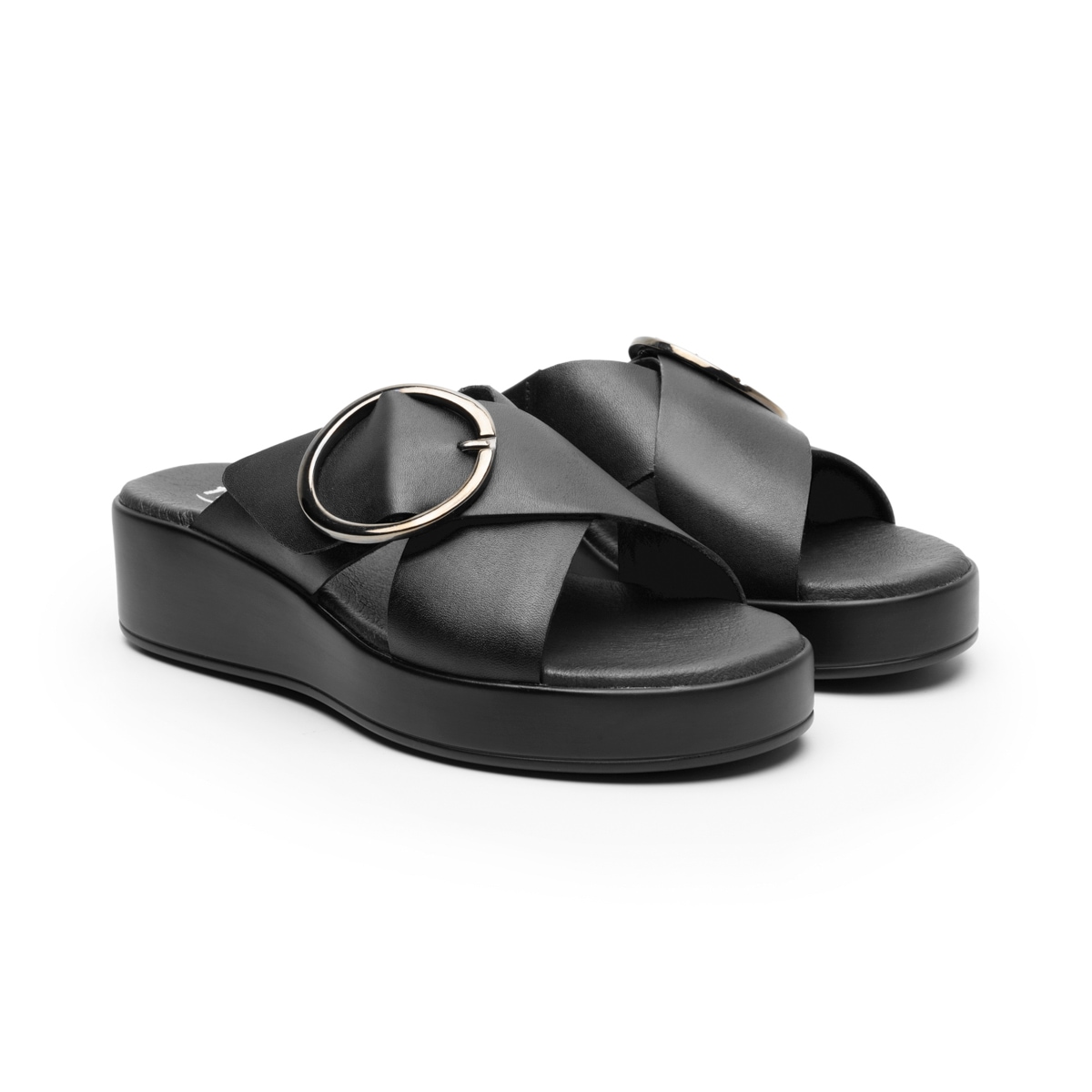 Sandalia Plataforma Flexi para Mujer con Suela Flexible Estilo 127901 Negro