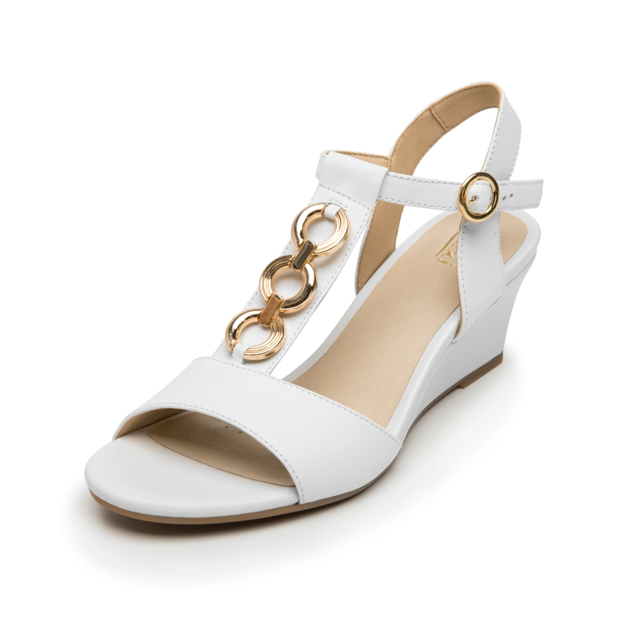 Sandalia Cuña Flexi para Mujer con Comfort Walk Estilo 128304 Blanco