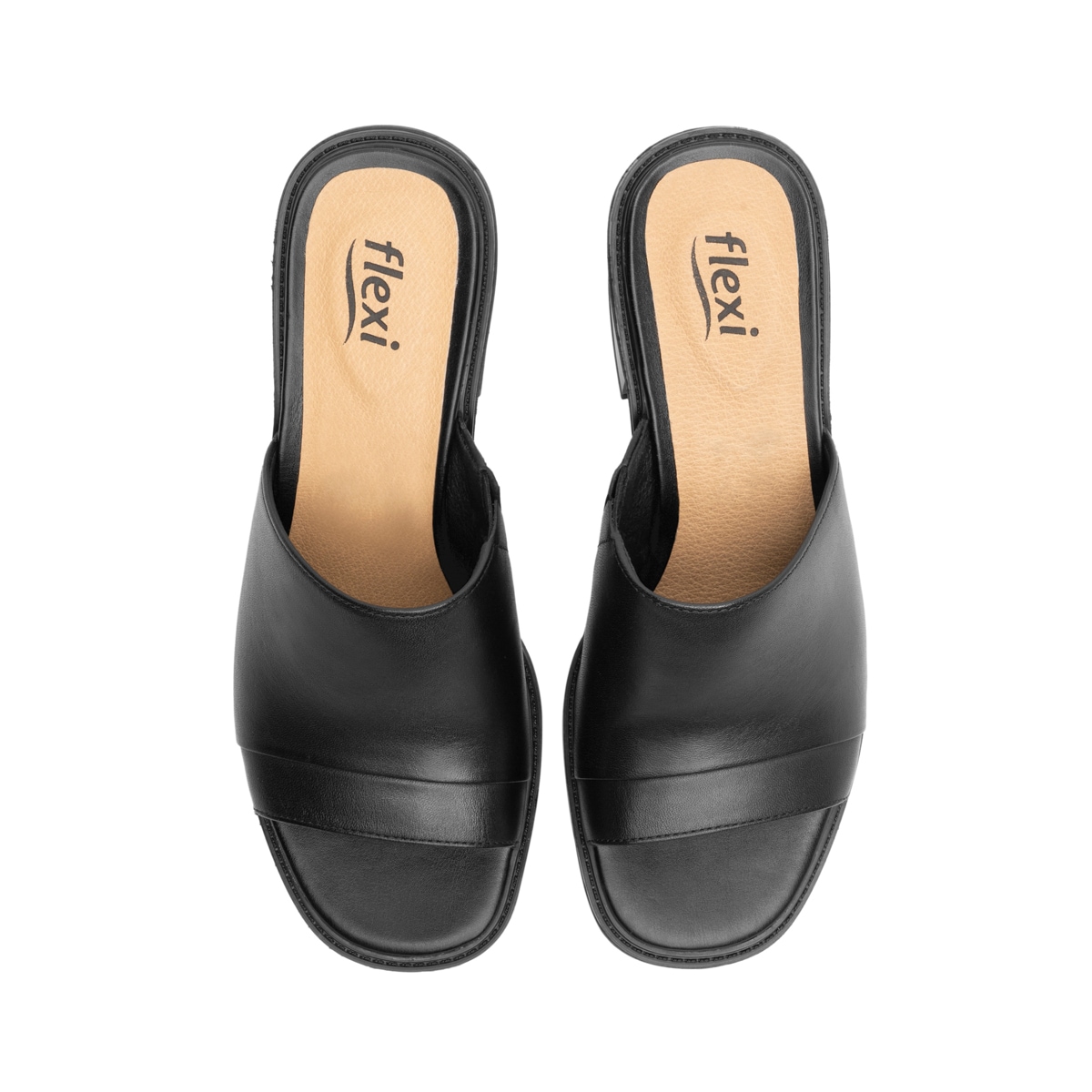 Sandalia De Tacón Flexi para Mujer con Suela Flexible Estilo 128403 Negro