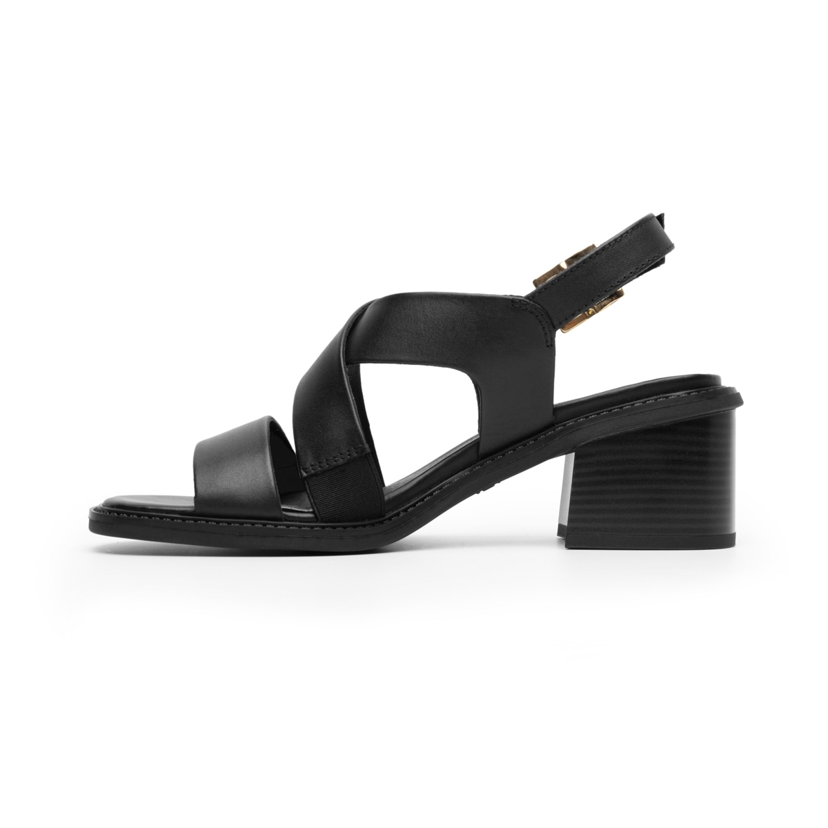 Sandalia De Tacón Flexi para Mujer con Suela Flexible Estilo 128404 Negro