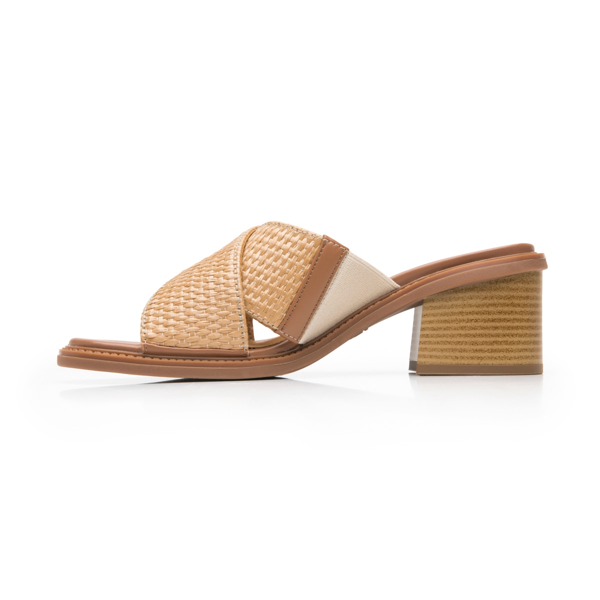 Sandalia Tacón Medio Flexi para Mujer Estilo 128406 Camel