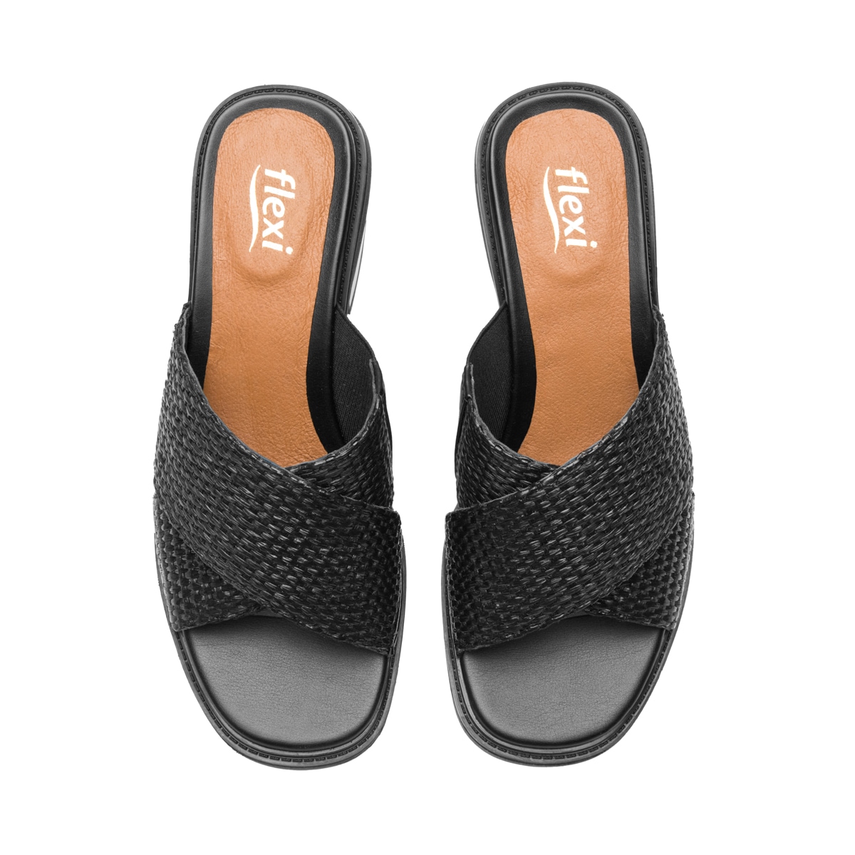 Sandalia Tacón Medio Flexi para Mujer Estilo 128406 Negro