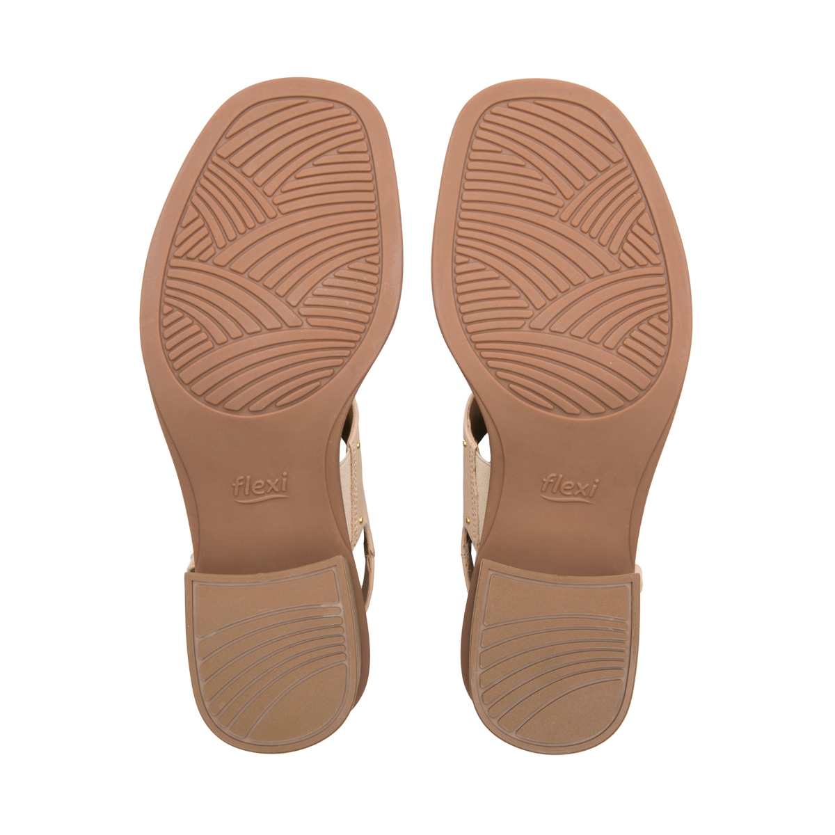 Sandalia Tacón Medio Flexi para Mujer Estilo 128407 Crema