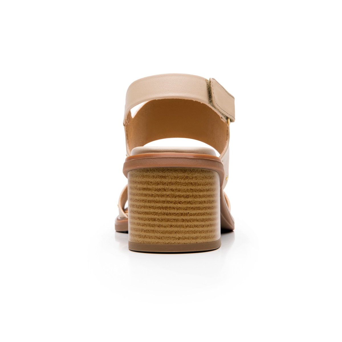 Sandalia Tacón Medio Flexi para Mujer Estilo 128407 Crema