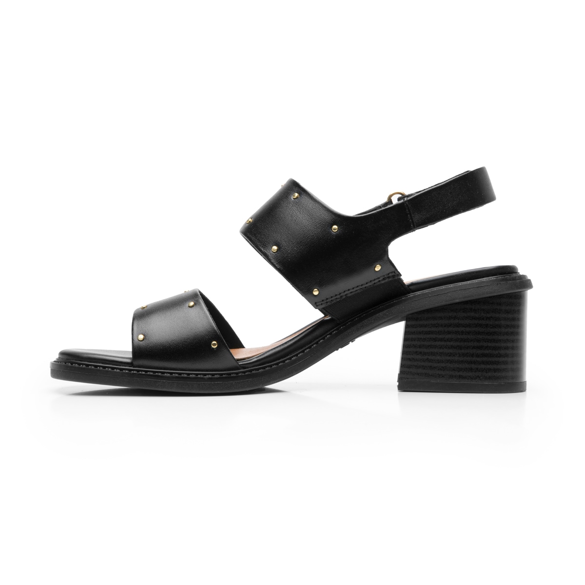 Sandalia Tacón Medio Flexi para Mujer Estilo 128407 Negro