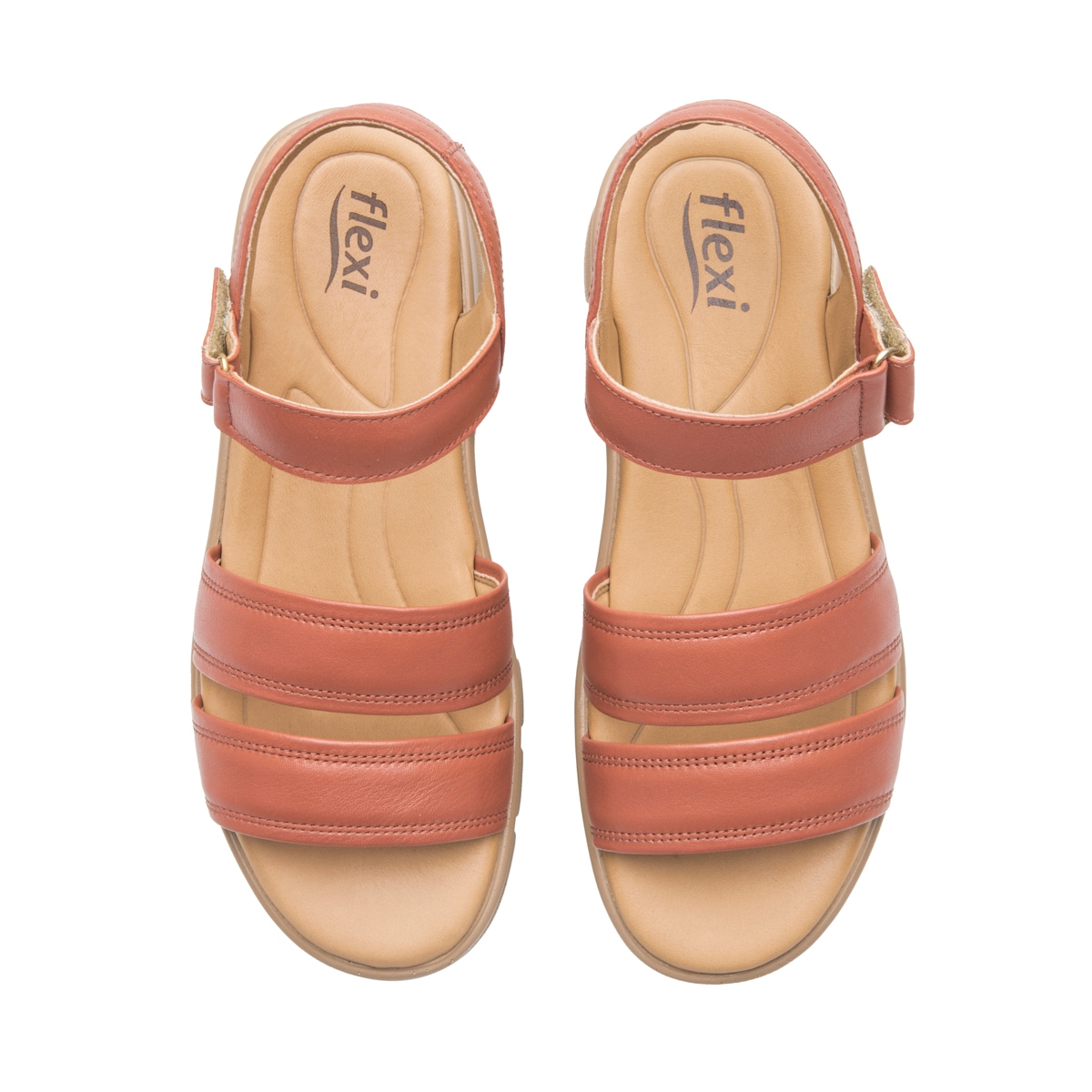 Sandalia Plataforma Casual Flexi para Mujer Estilo 128514 Terracota