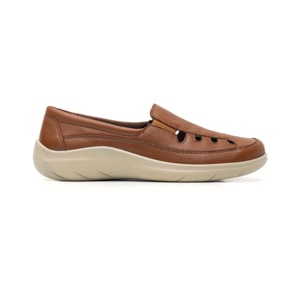 Mocasín Casual Flexi para Mujer con Suela Flexible Estilo 128701 Tan