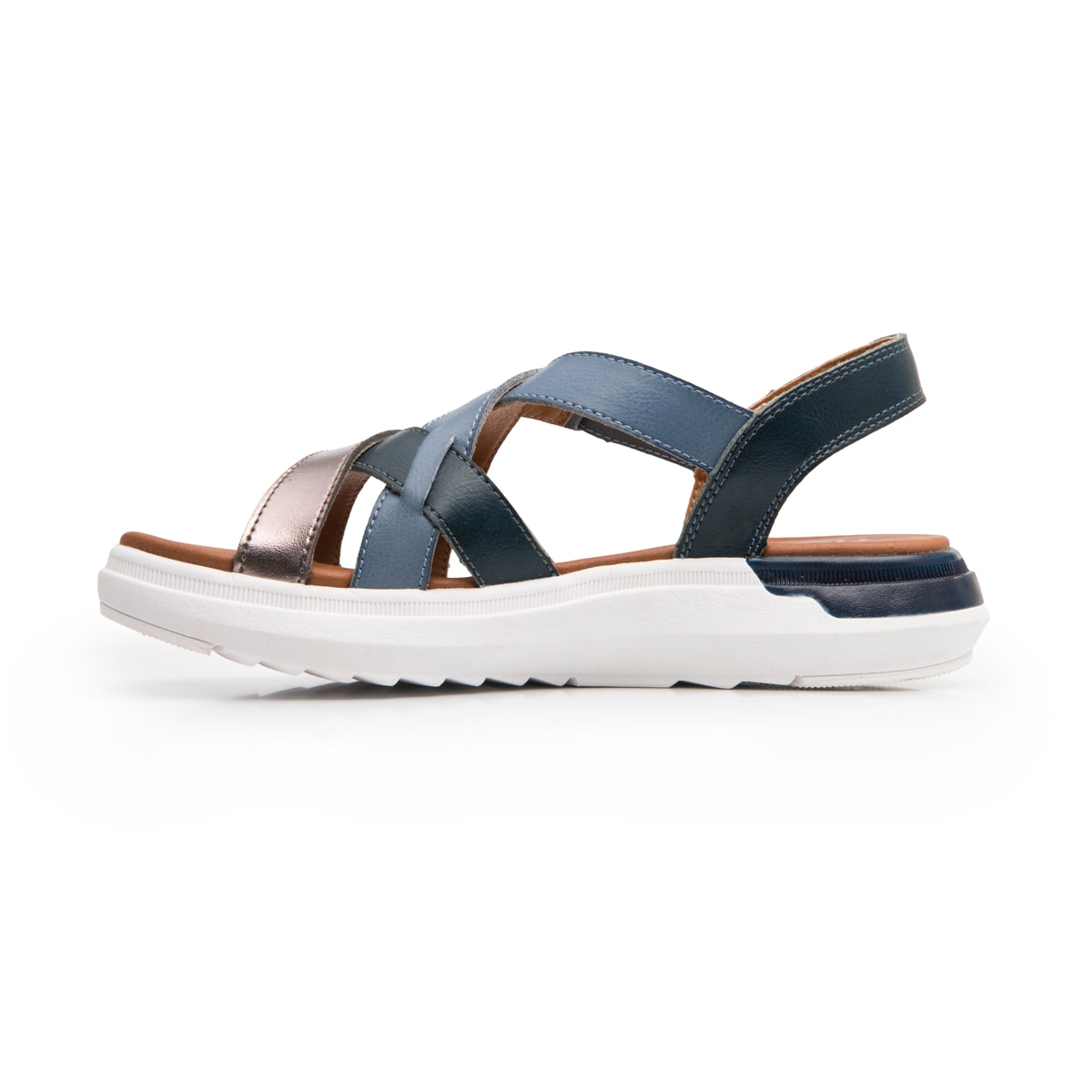 Sandalia De Confort Flexi para Mujer Estilo 129403 Azul