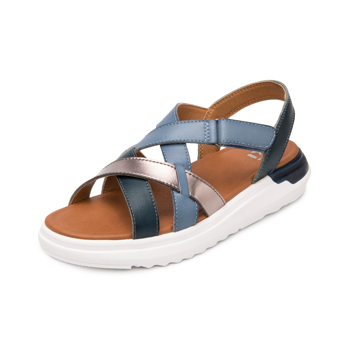 Sandalia De Confort Flexi para Mujer Estilo 129403 Azul