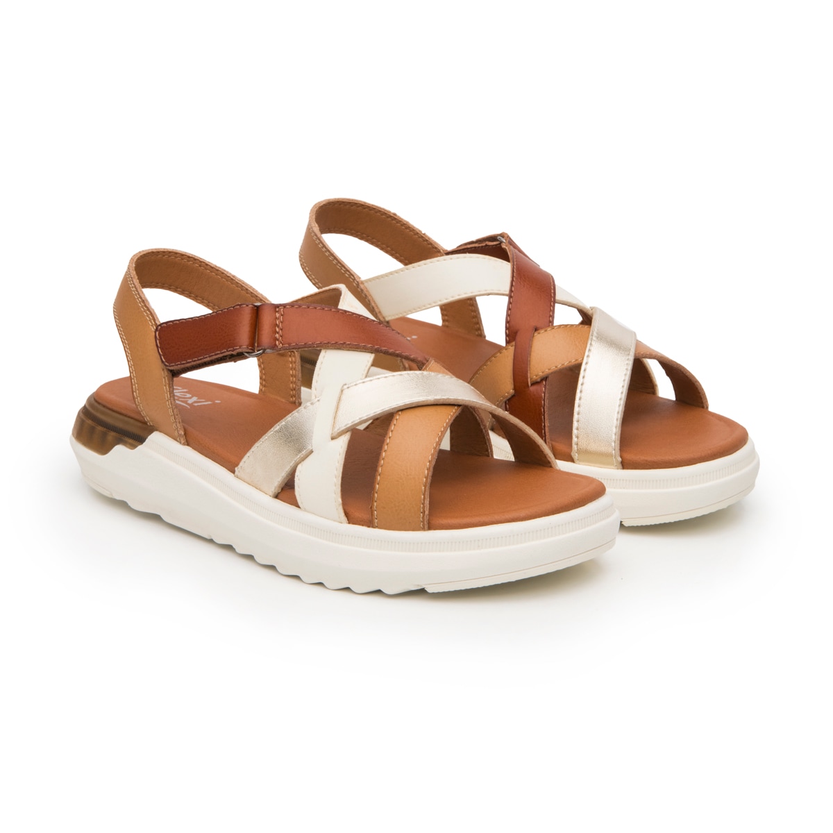 Sandalia De Confort Flexi para Mujer Estilo 129403 Multicolor
