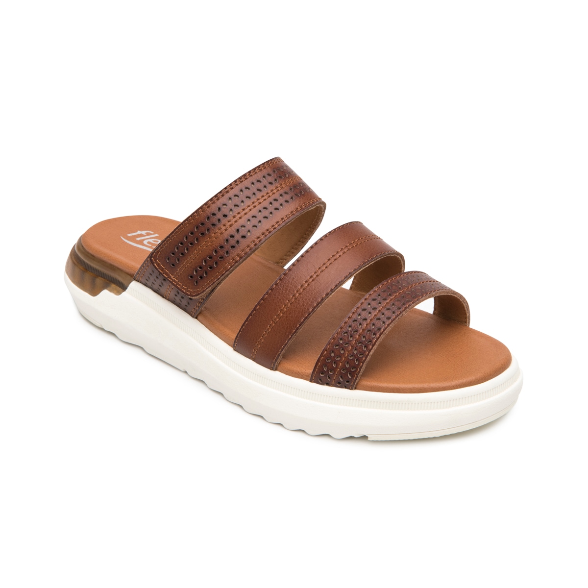 Sandalia De Confort Flexi para Mujer Estilo 129404 Tan
