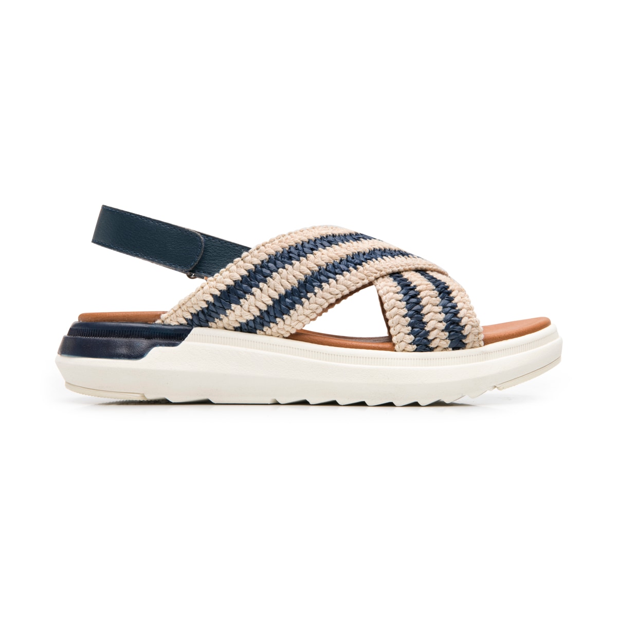 Sandalia De Confort Flexi para Mujer Estilo 129405 Marino
