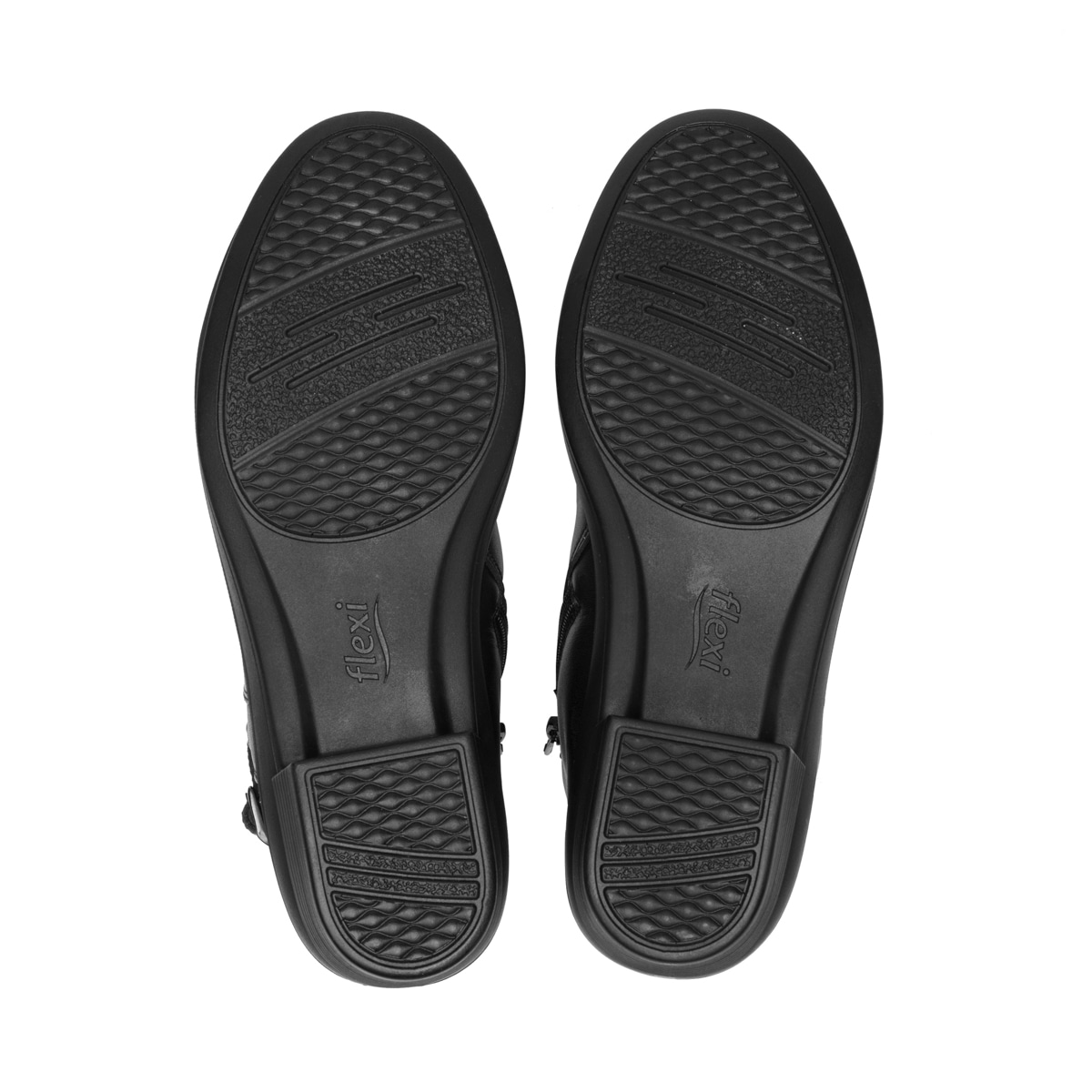 Botín Confort Cuña Flexi para Mujer con Amortiguamiento y Cierre Interno Estilo 130004 Negro