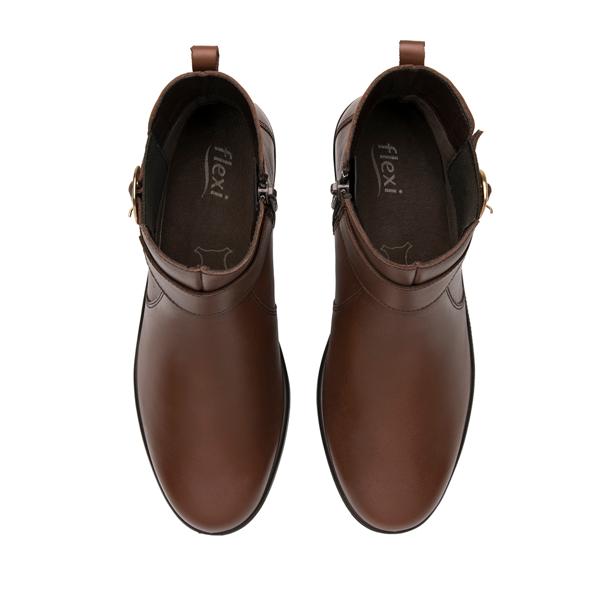 Botín Casual Flexi para Mujer Estilo 130008 Dark Tan