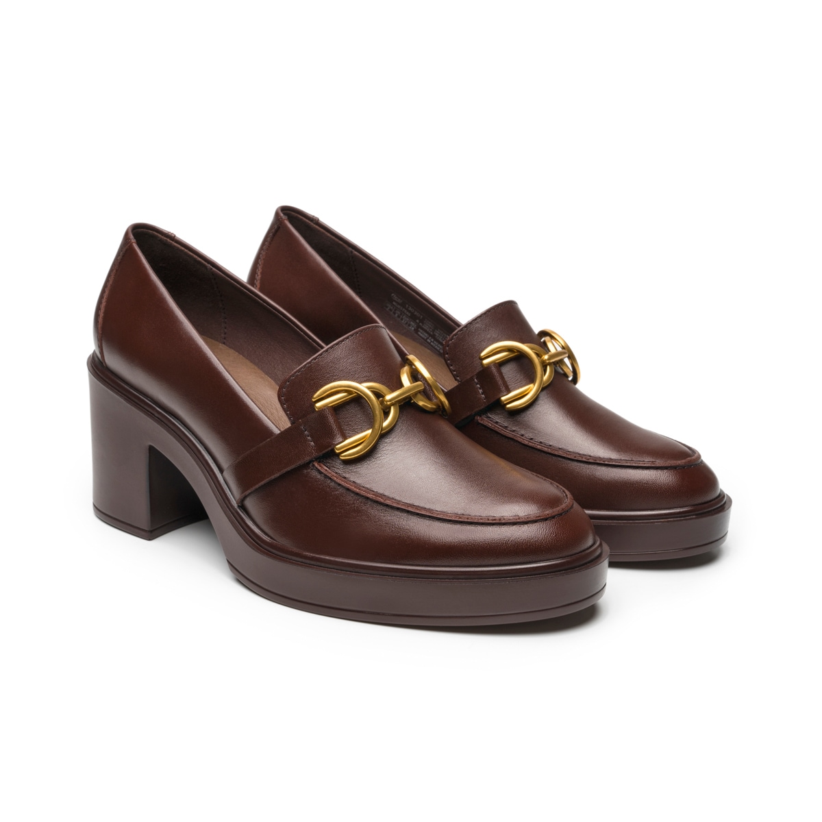 Mocasín Tacón Alto Flexi para Mujer Estilo 130301 Café