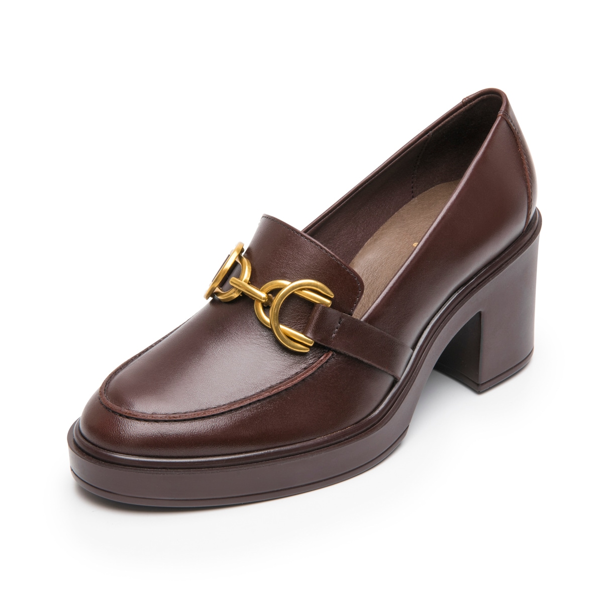 Mocasín Tacón Alto Flexi para Mujer Estilo 130301 Café