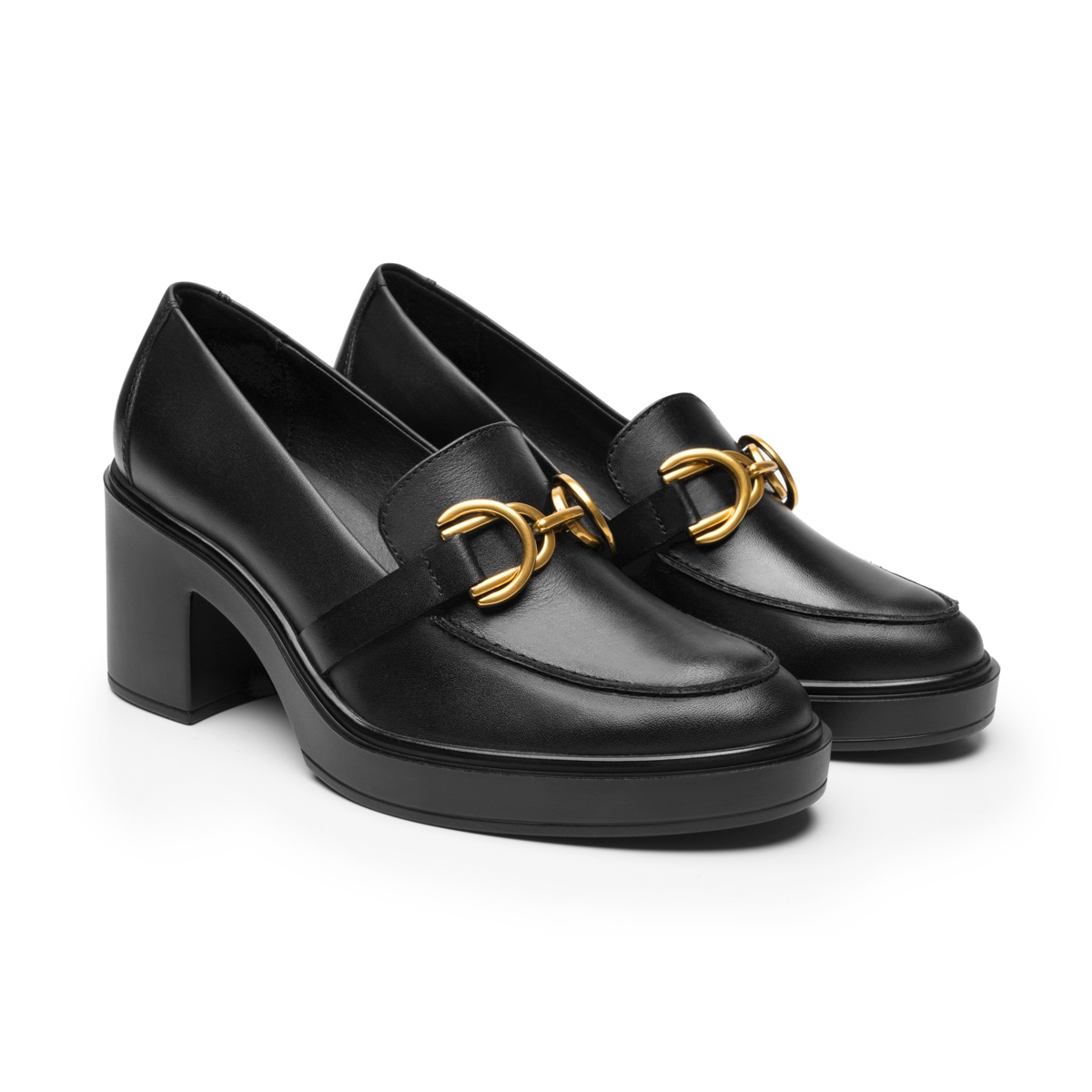 Mocasín Tacón Alto Flexi para Mujer Estilo 130301 Negro