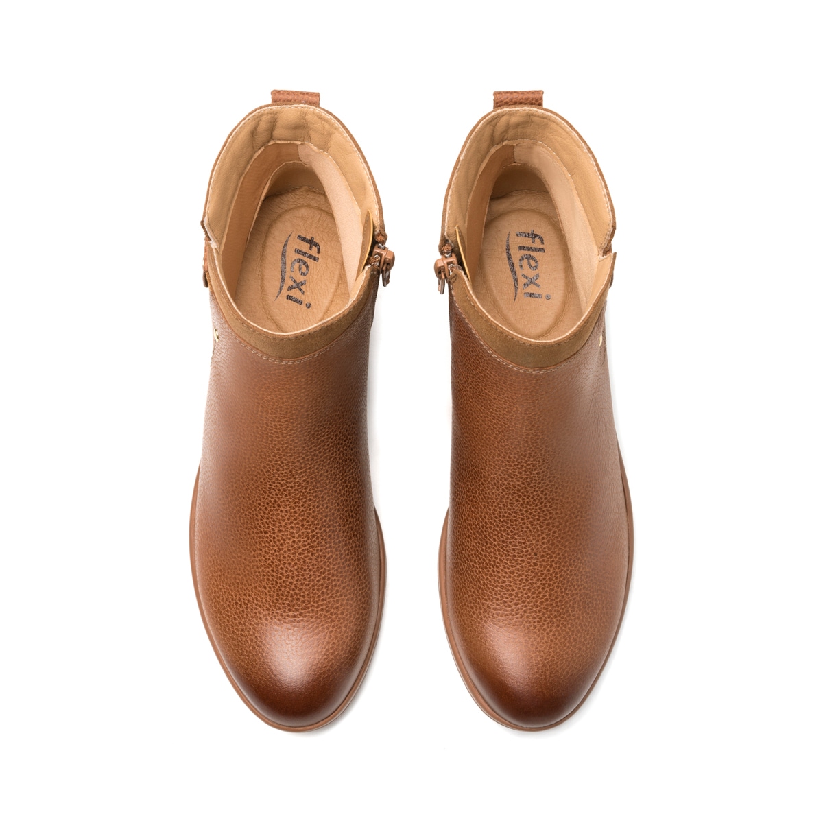 Botín Confort Flexi para Mujer con Cierre Interno Estilo 130403 Dark Tan