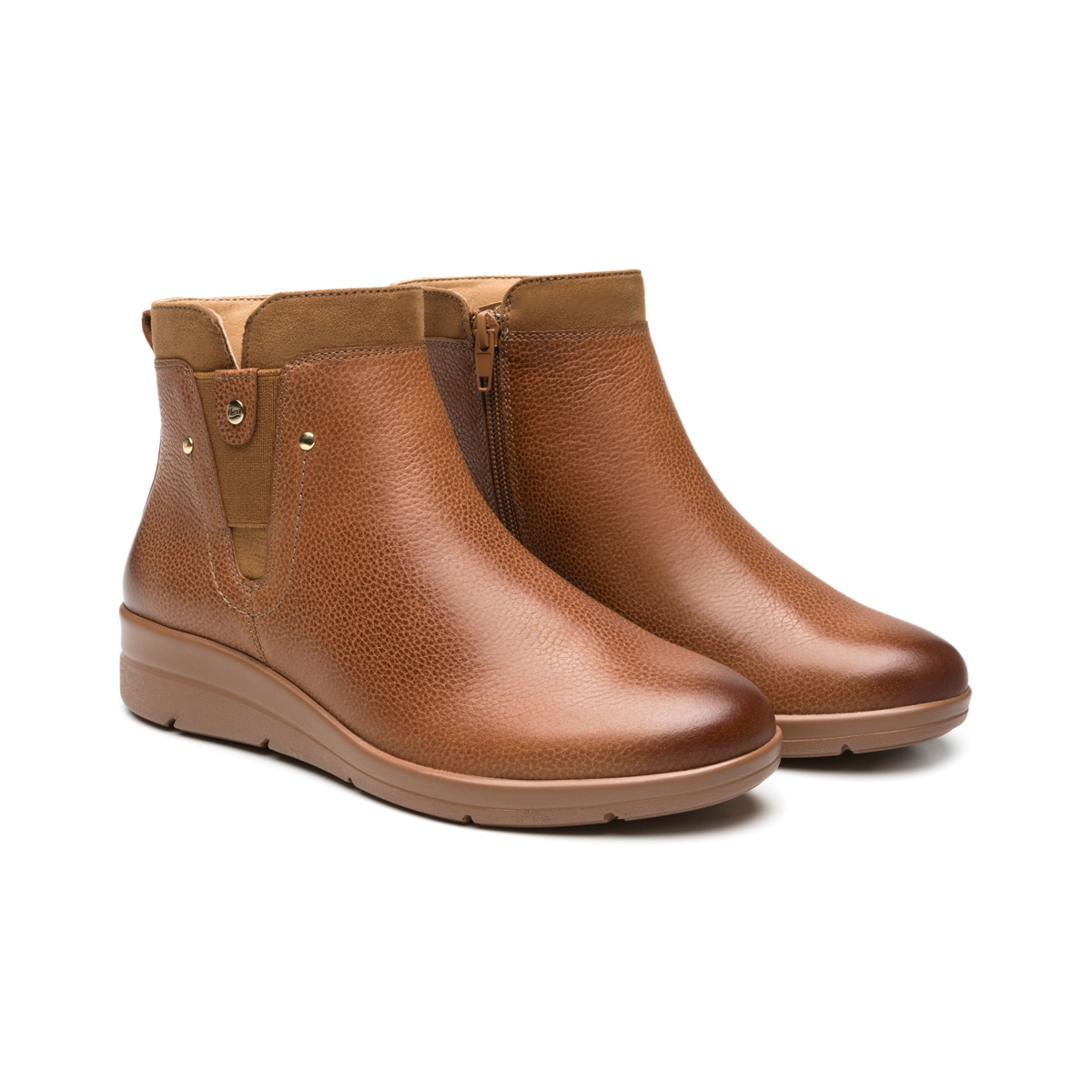 Botín Confort Flexi para Mujer con Cierre Interno Estilo 130403 Dark Tan