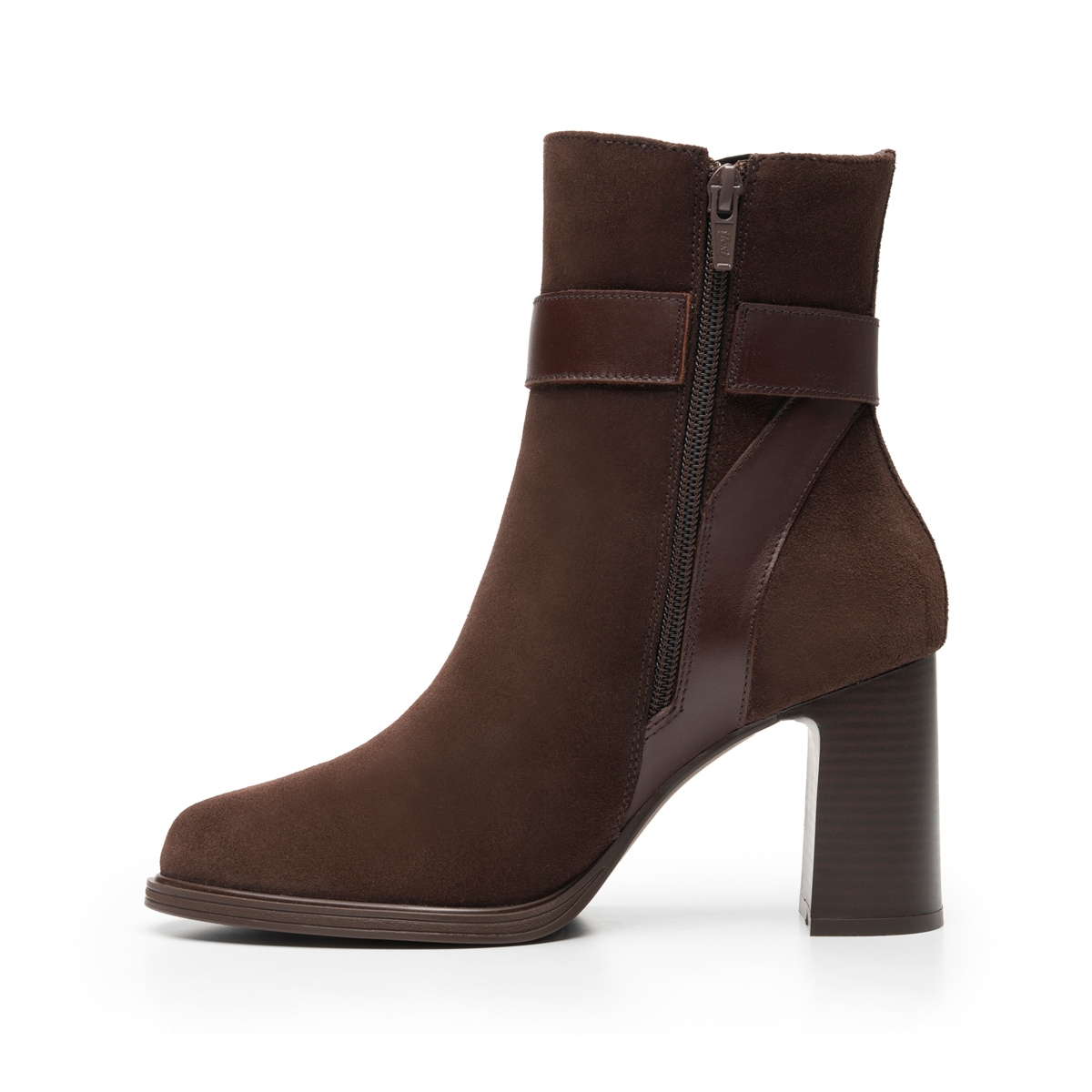 Botín Tacón Alto Flexi para Mujer con Cierre Interno Estilo 130603 Chocolate