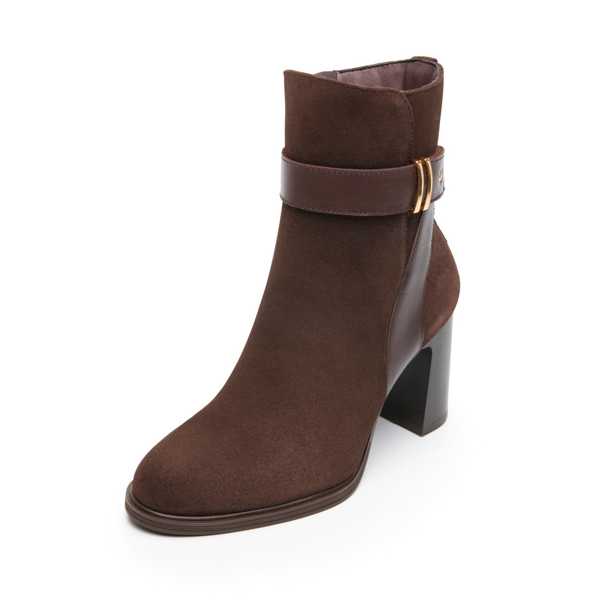 Botín Tacón Alto Flexi para Mujer con Cierre Interno Estilo 130603 Chocolate
