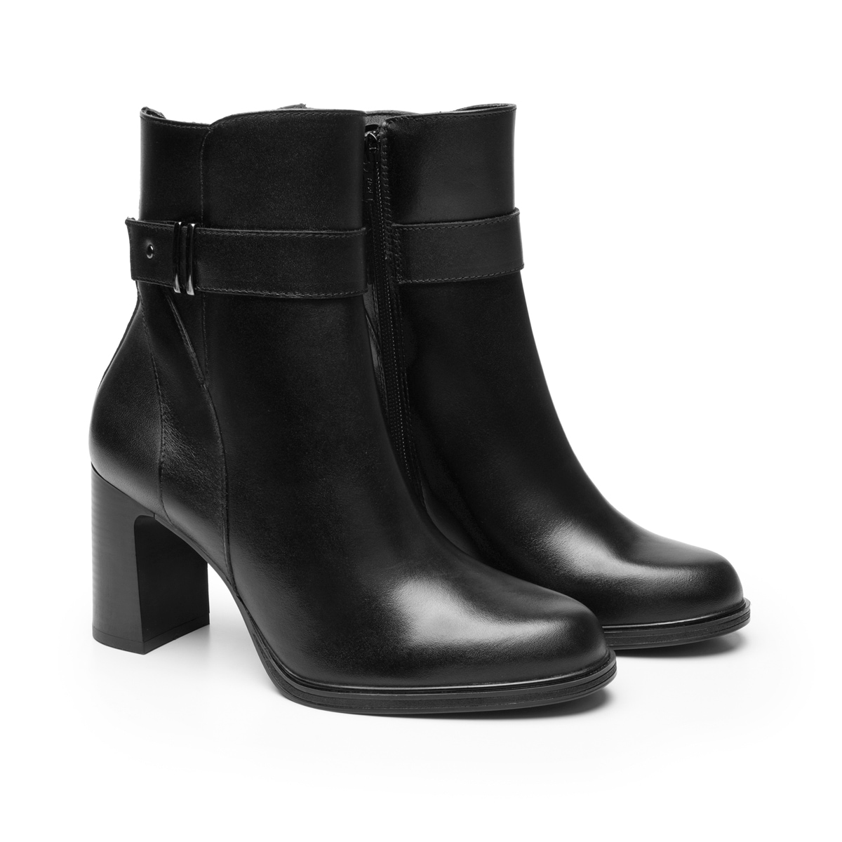 Botín Tacón Alto Flexi para Mujer con Cierre Interno Estilo 130603 Negro