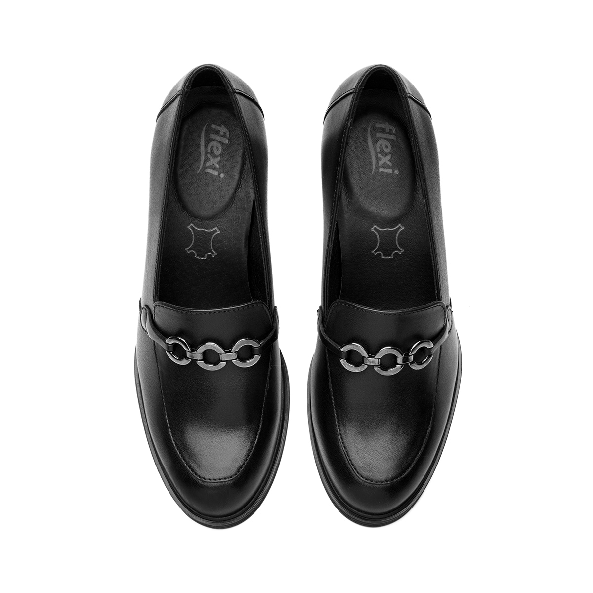 Zapatilla Tipo Mocasín Flexi para Mujer Estilo 130605 Negro