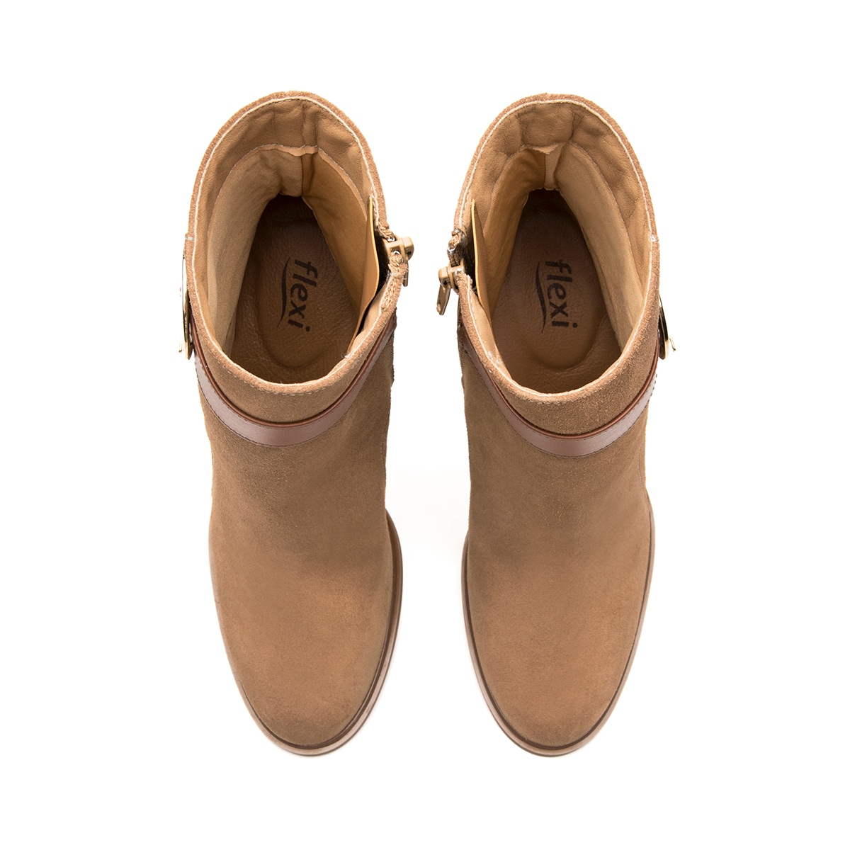 Botín De Tacón Alto Flexi para Mujer Estilo 130606 Arena