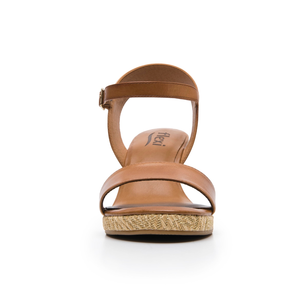 Sandalia Con Cuña Flexi para Mujer Exclusivo Zapaterías Flexi Estilo 130901 Café
