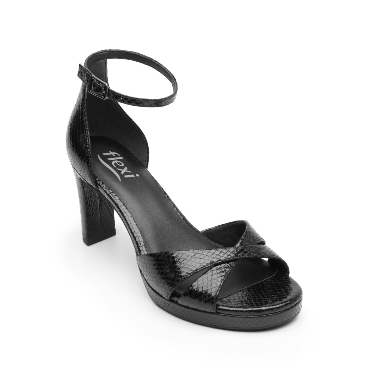 Sandalia De Tacón Flexi para Mujer Exclusivo Zapaterías Flexi Estilo 131101 Negro