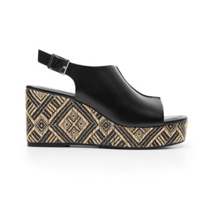 Sandalia De Plataforma Flexi para Mujer Exclusivo Zapaterías Flexi Estilo 131201 Negro