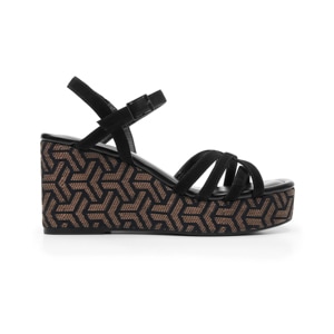 Sandalia De Plataforma Flexi para Mujer Exclusivo Zapaterías Flexi Estilo 131202 Negro