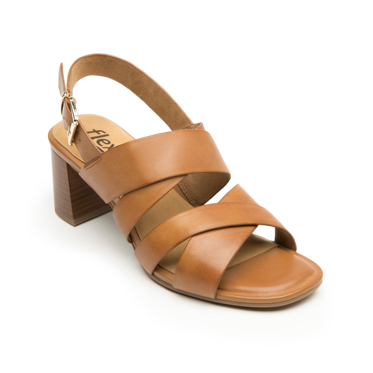 Sandalia De Tacón Flexi para Mujer Exclusivo Zapaterías Flexi Estilo 131402 Café