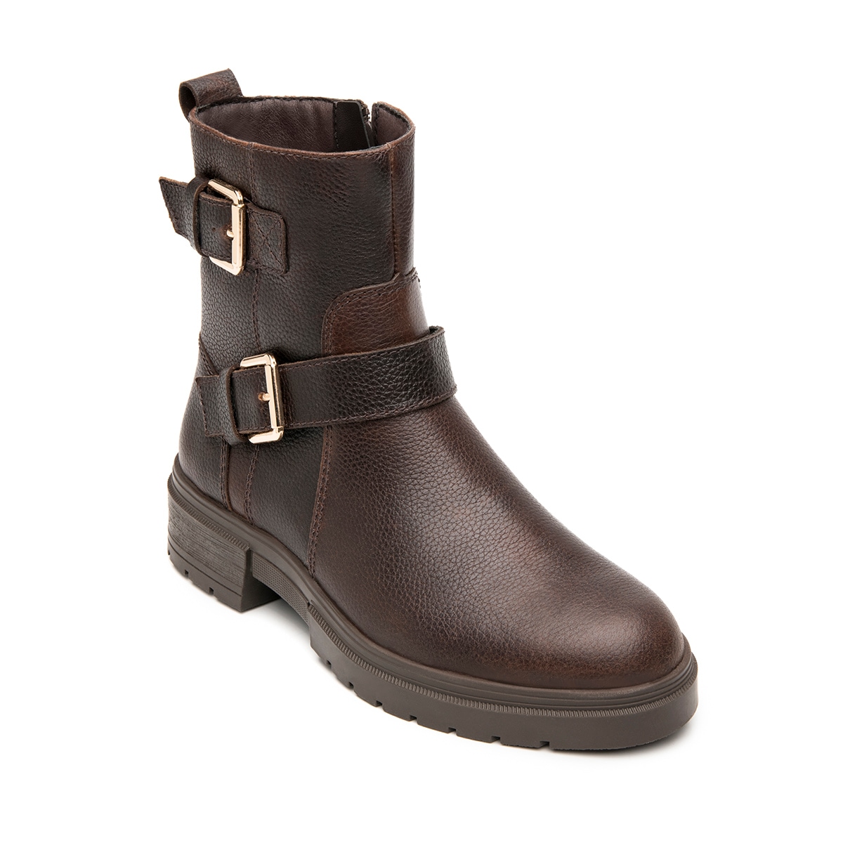 Botín Biker Flexi para Mujer Estilo 131907 Café