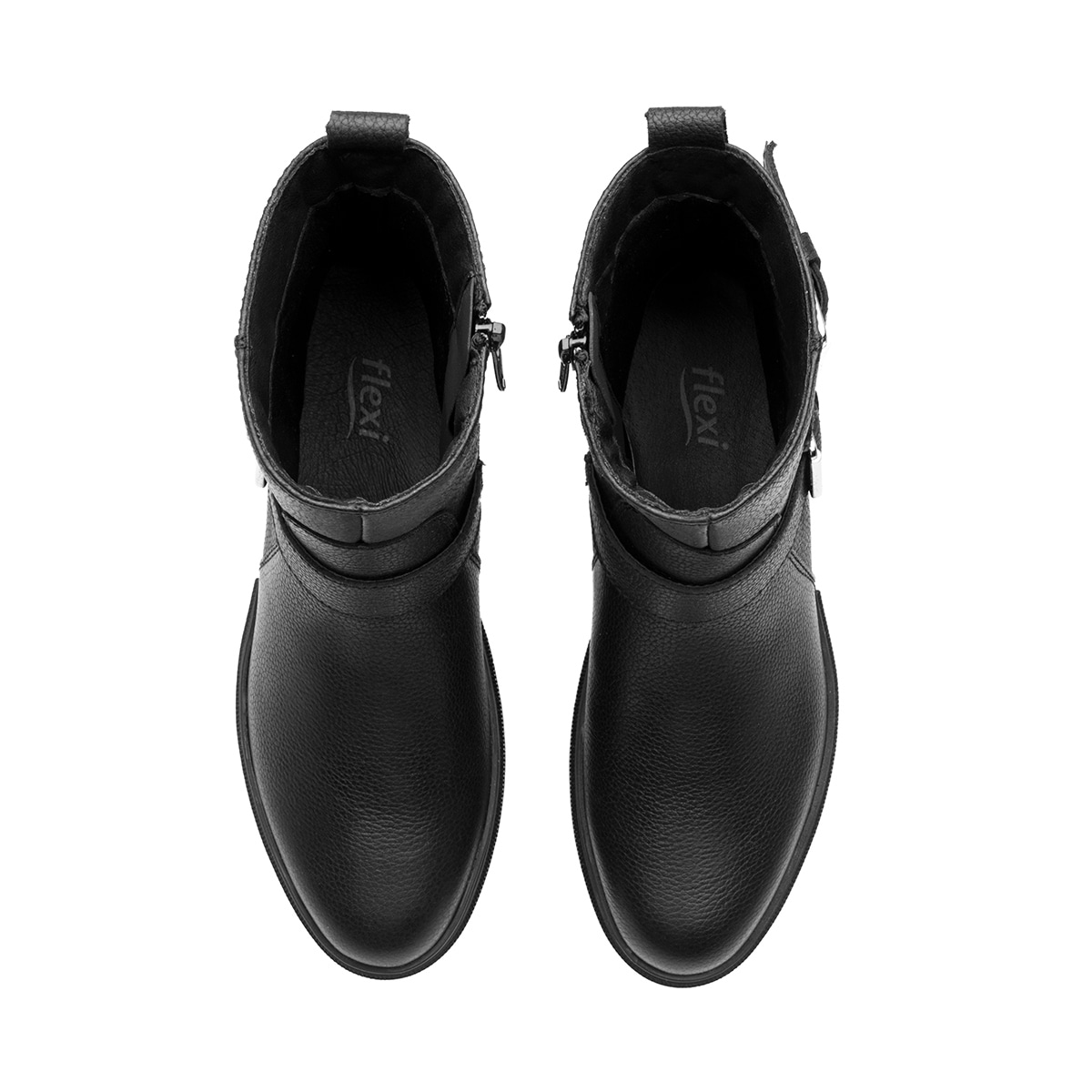 Botín Biker Flexi para Mujer Estilo 131907 Negro