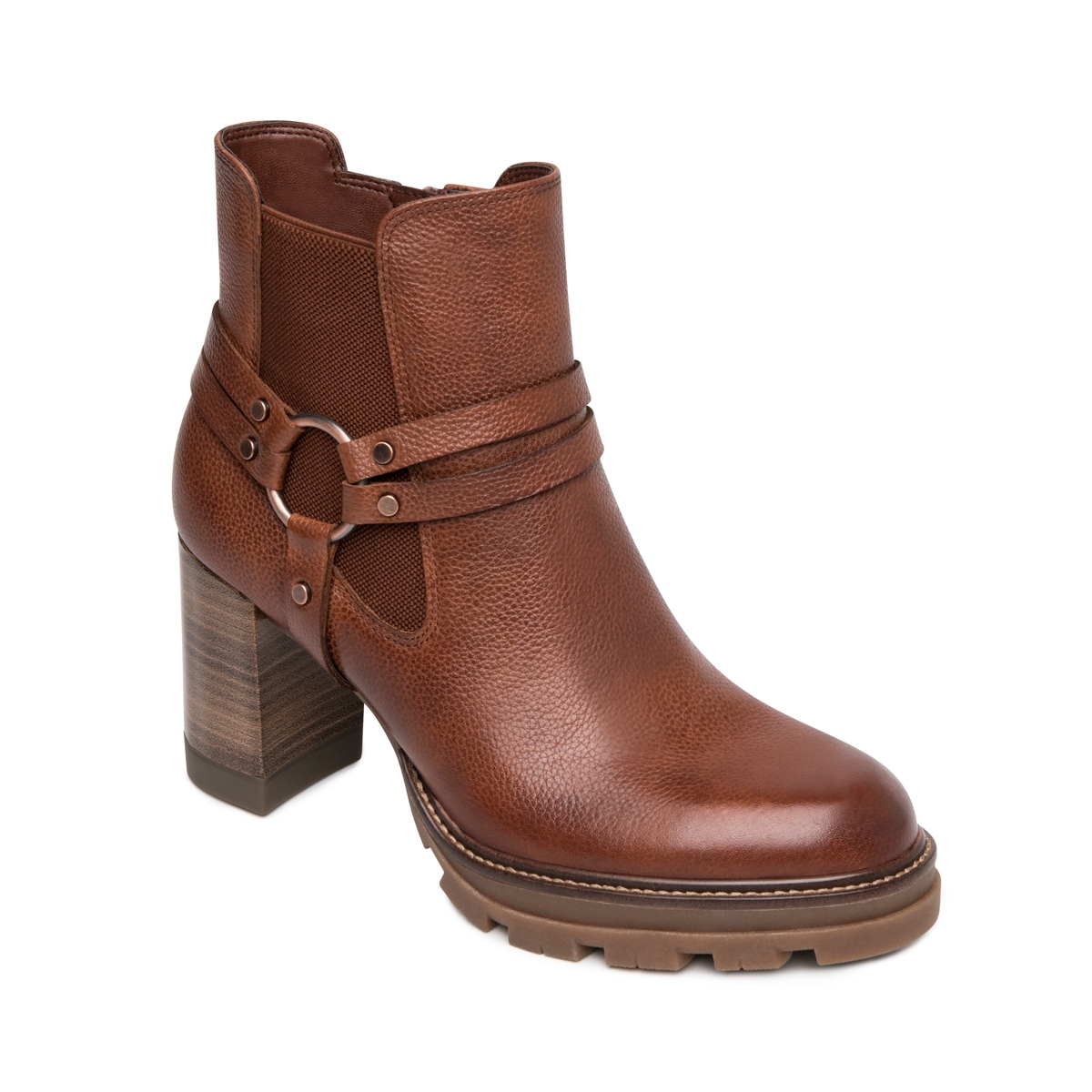 Botín Tacón Alto Exclusivo Flexi para Mujer Estilo 132601 Chestnut