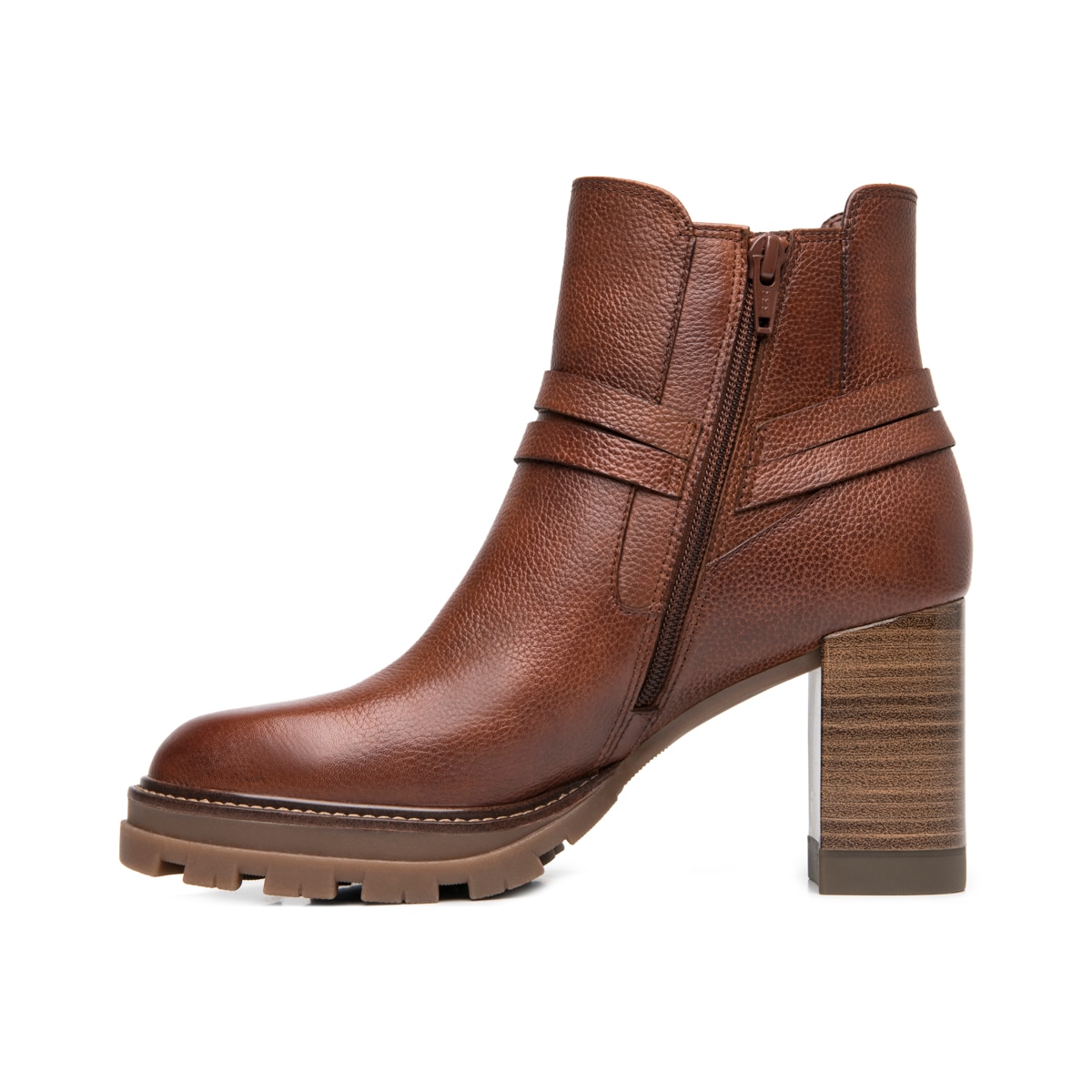 Botín Tacón Alto Exclusivo Flexi para Mujer Estilo 132601 Chestnut