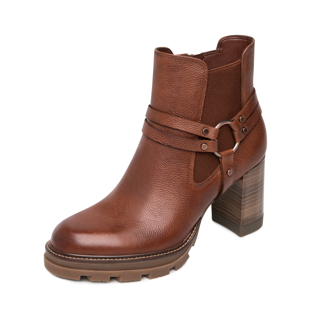 Botín Tacón Alto Exclusivo Flexi para Mujer Estilo 132601 Chestnut
