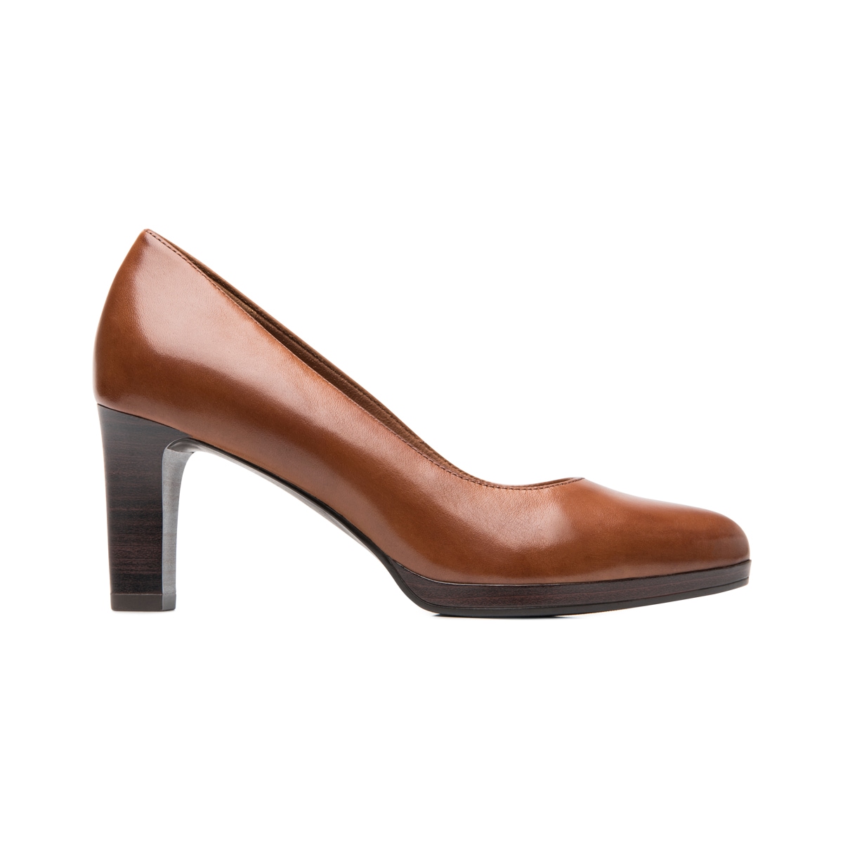 Zapatilla Tacón Medio Exclusivo Flexi para Mujer Estilo 132801 Tan