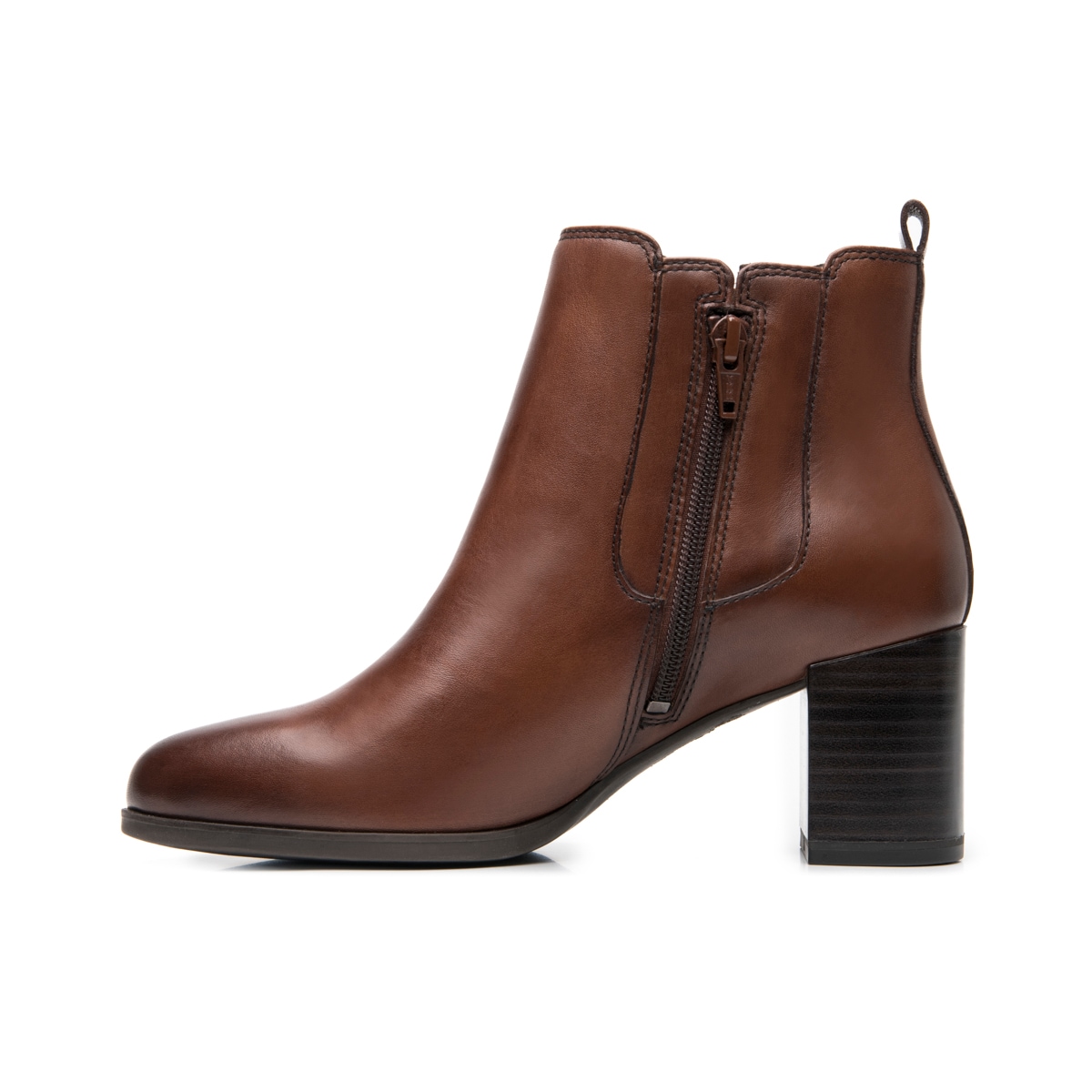 Botín Tacón Alto Exclusivo Flexi para Mujer Estilo 133401 Cognac