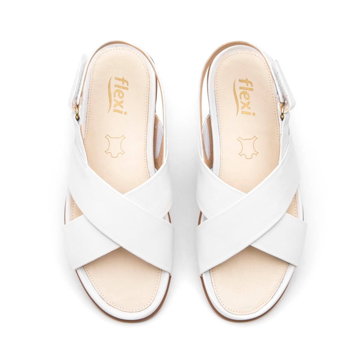 Sandalia Confort Casual Flexi para Mujer Estilo 133603 Blanco