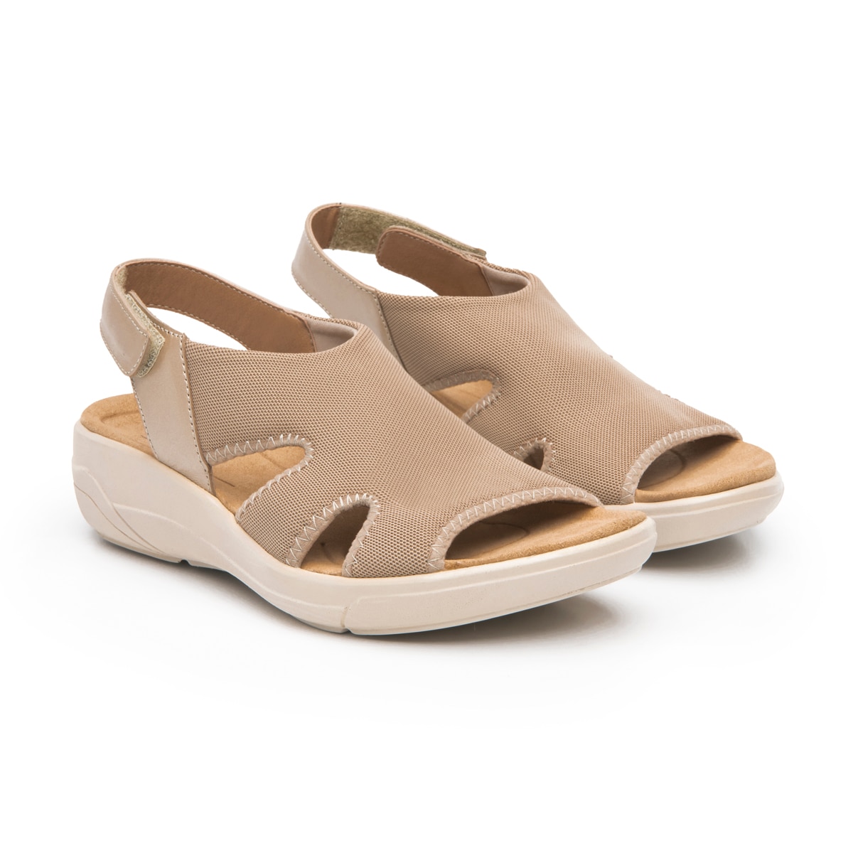Sandalia Cuña Confort Flexi para Mujer Estilo 133703 Beige