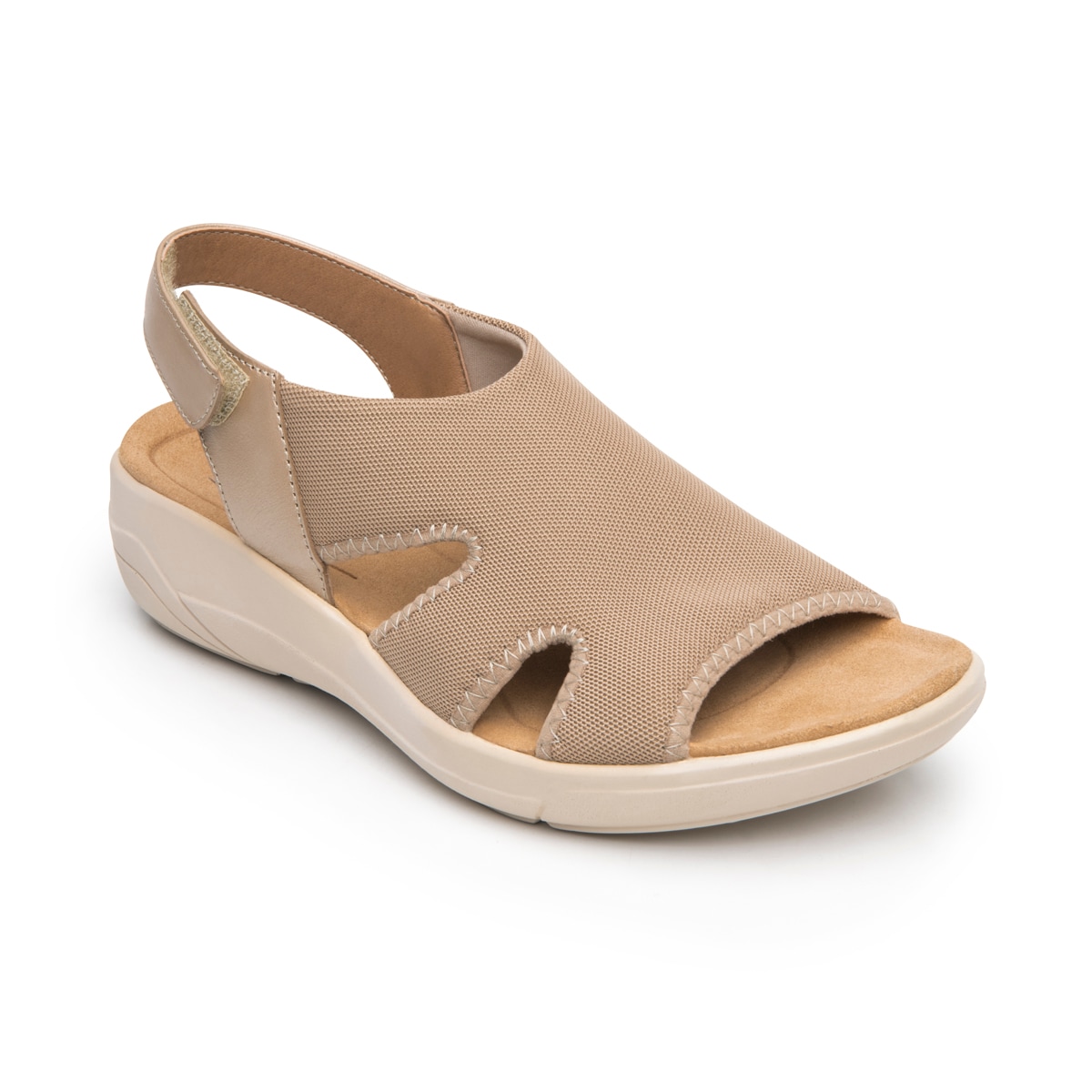 Sandalia Cuña Confort Flexi para Mujer Estilo 133703 Beige