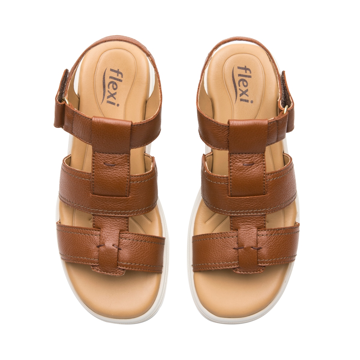 Sandalia Casual Chunky Flexi para Mujer Estilo 133806 Tan
