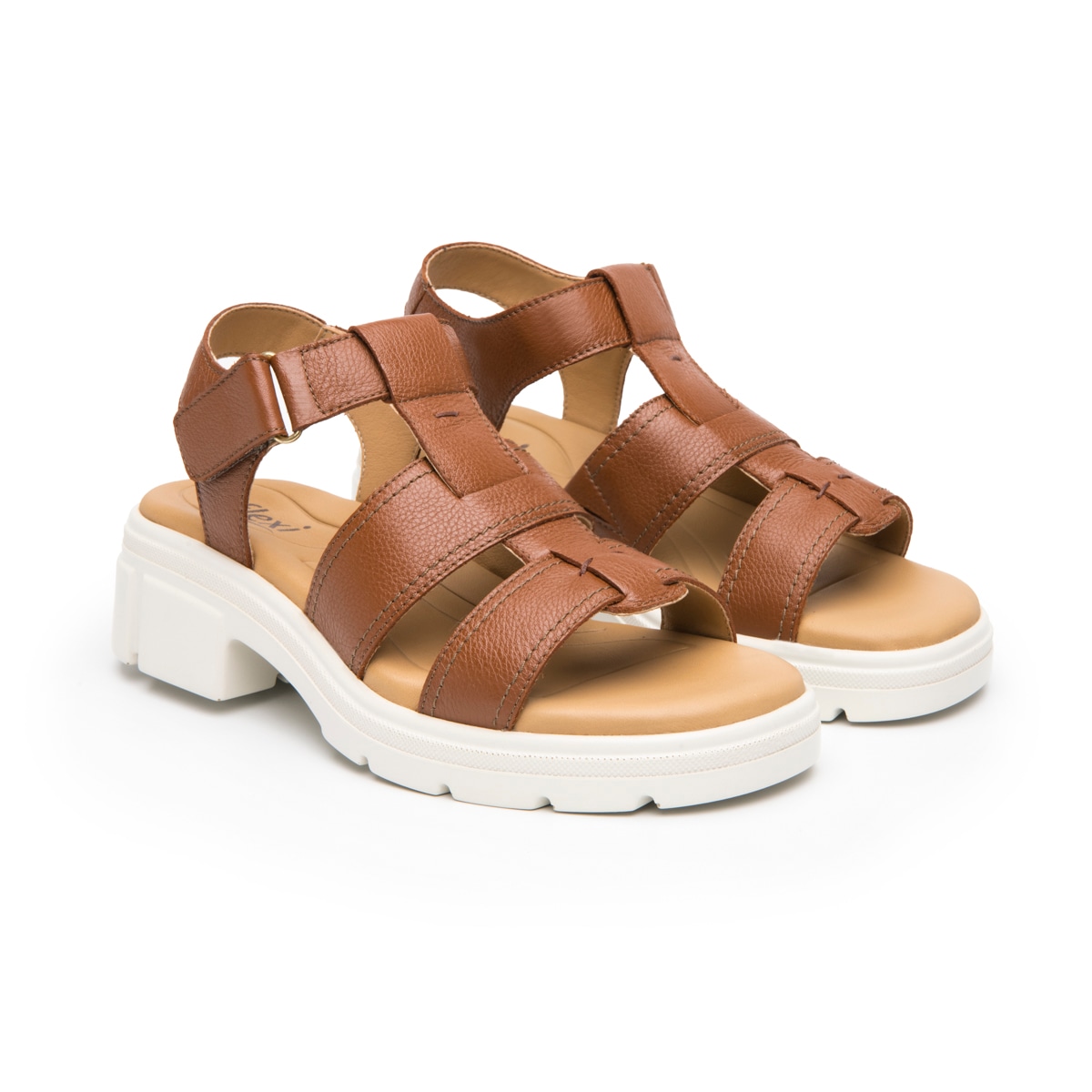 Sandalia Casual Chunky Flexi para Mujer Estilo 133806 Tan