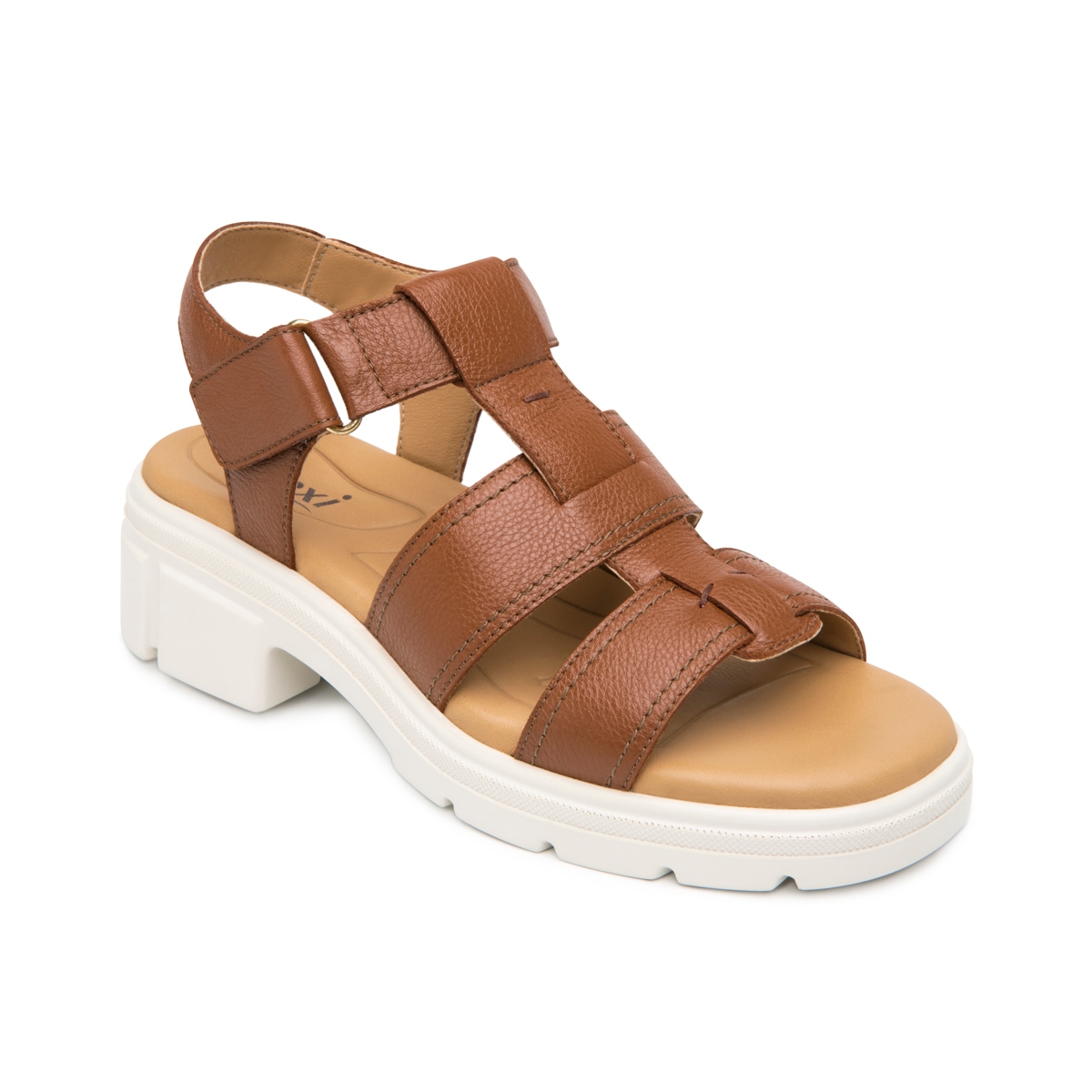 Sandalia Casual Chunky Flexi para Mujer Estilo 133806 Tan